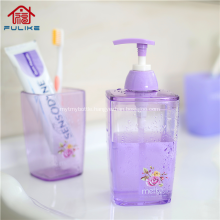 Square Shampoo Plastic Bottle with Pump Dispenser